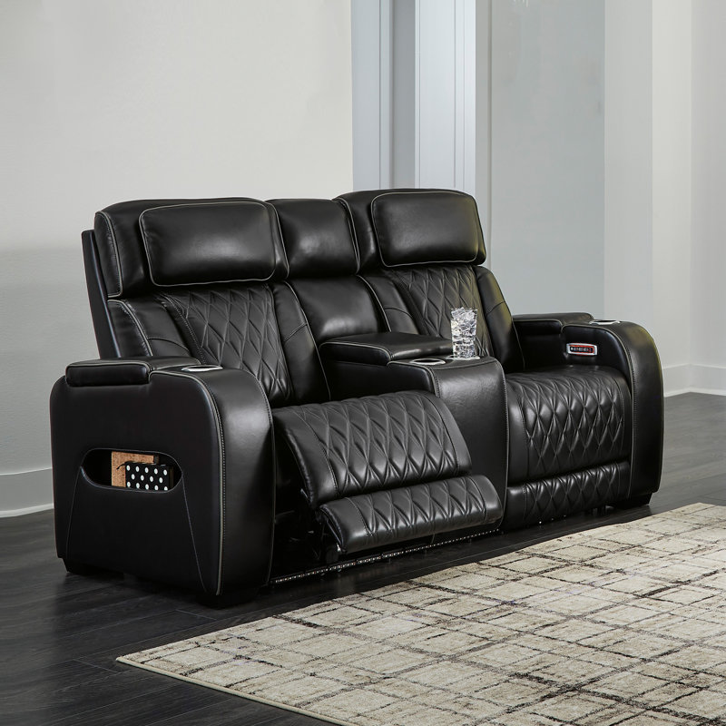 Causeuse inclinable électrique avec console Boyington