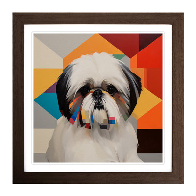 Shih Tzu Bauhaus No.2 - Framed Print