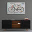 «Vintage Bicycle With Map A» par Jean Plout, art mural en verre acrylique-794964697