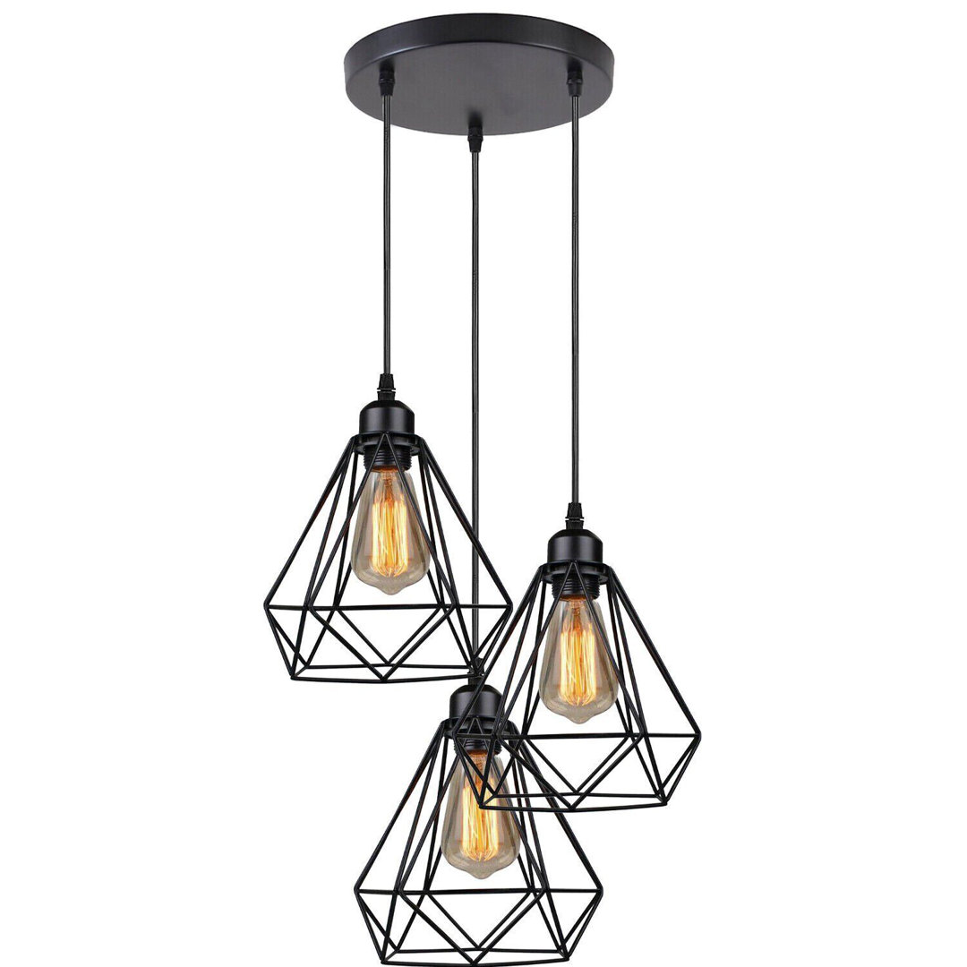 Chisato 3 - Light Black Cluster Pendant