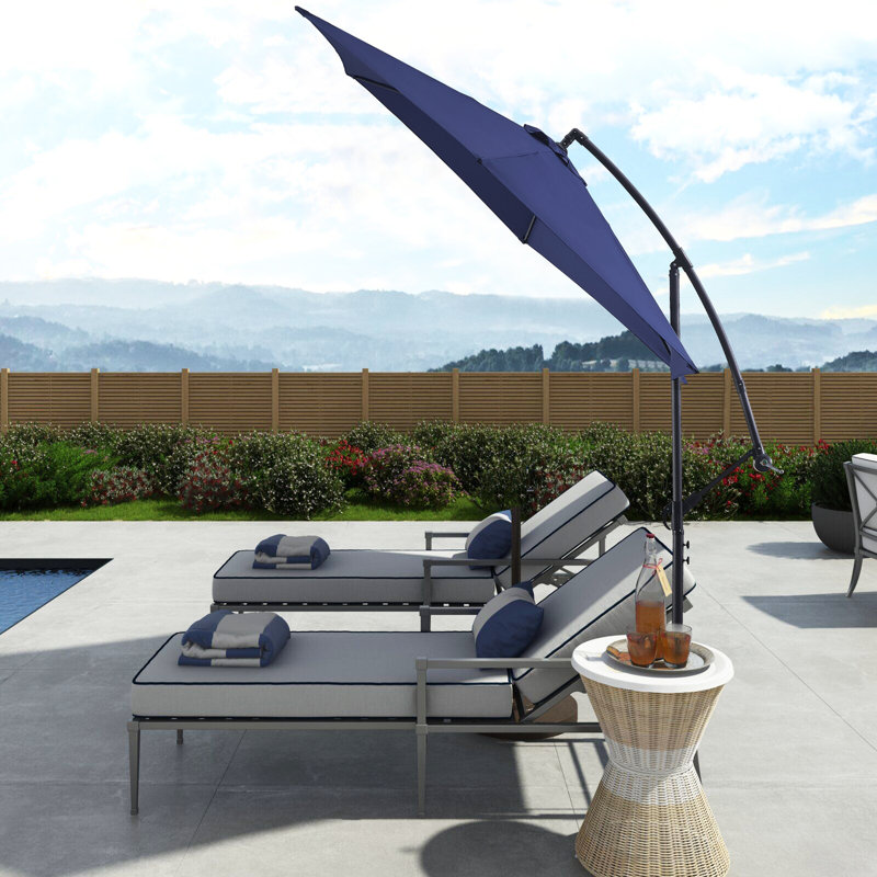 Artair 300cm Cantilever Parasol, Blue