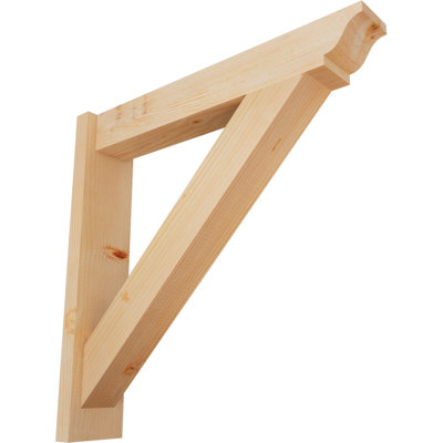 5 1/2"W x 28"D x 28"H Traditional Smooth Traditional Outlooker, Douglas Fir