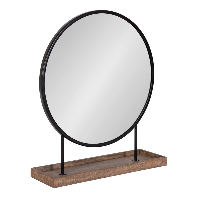 Miroir d'appoint Abdul-Malik, Brun / Noir