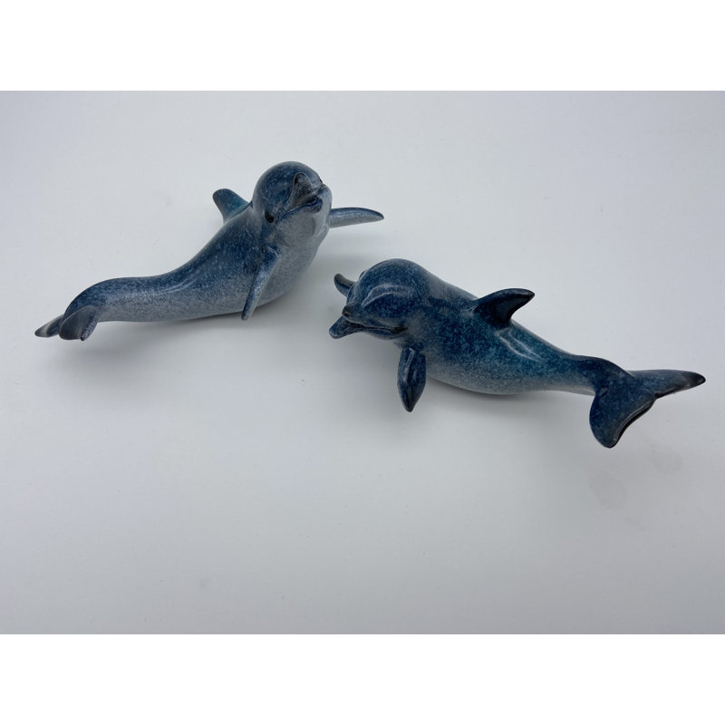 Ensemble de 2 figurines de dauphins Aldric
