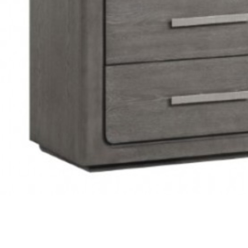 Commode de chambre à coucher 6 tiroirs Thorne, Gris chaleureux