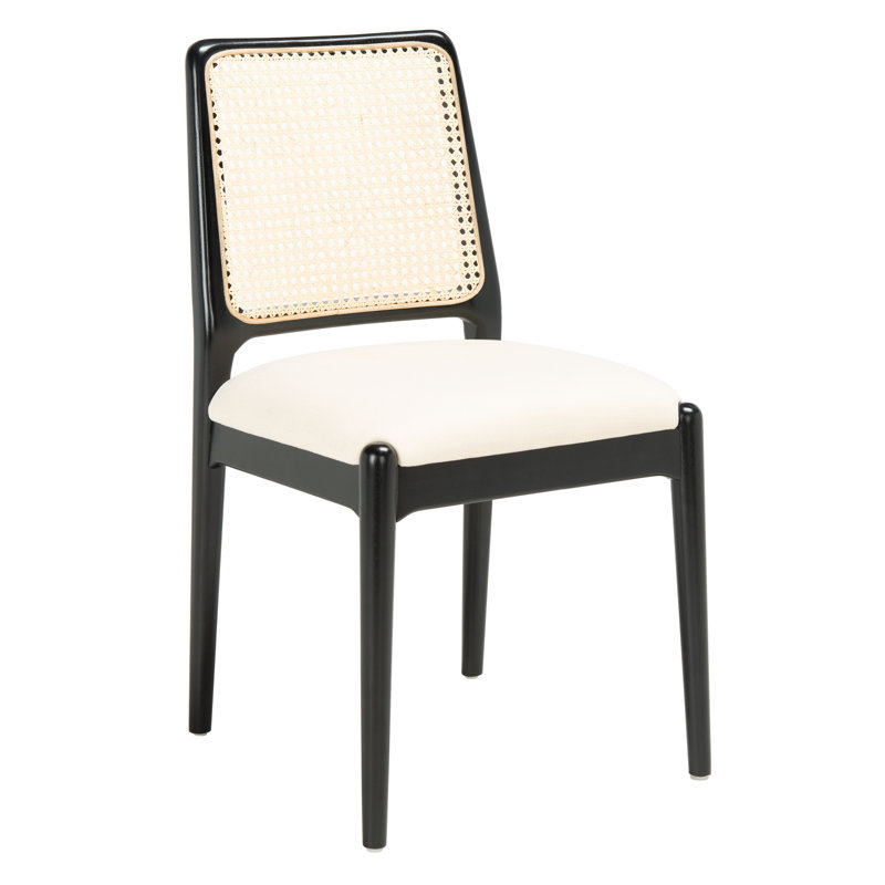 Dinwiddie 19.5'' H Upholstered Armchair, White, Black