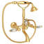 Country Bath Triple Handle Wall Mount Exposed Tub Filler Faucet-61067776-67462039