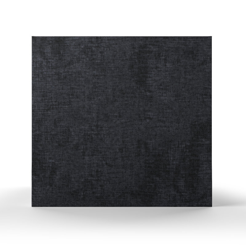 Kaiser Upholstered Wingback Bed, Twin, Crushed Velvet Graphite