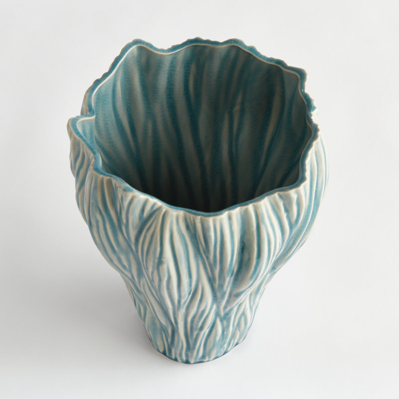 Annabelle Handmade Ceramic Table Vase, 11.25" H x 8" W x 8" D