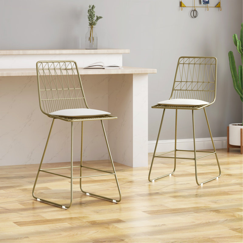Counter Stool, Light Brass