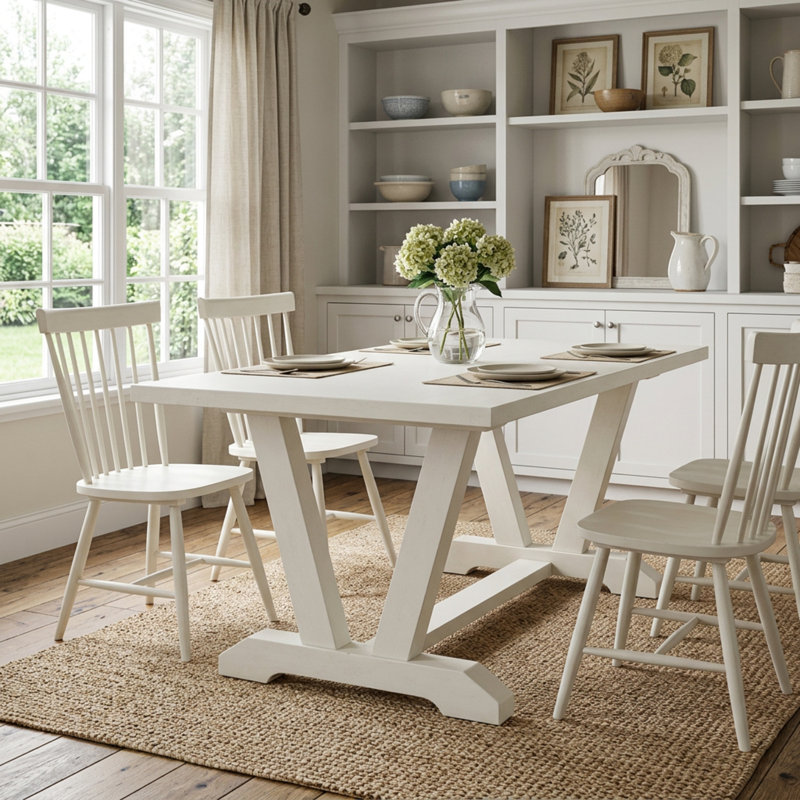 Solid Wood Top Dining Set