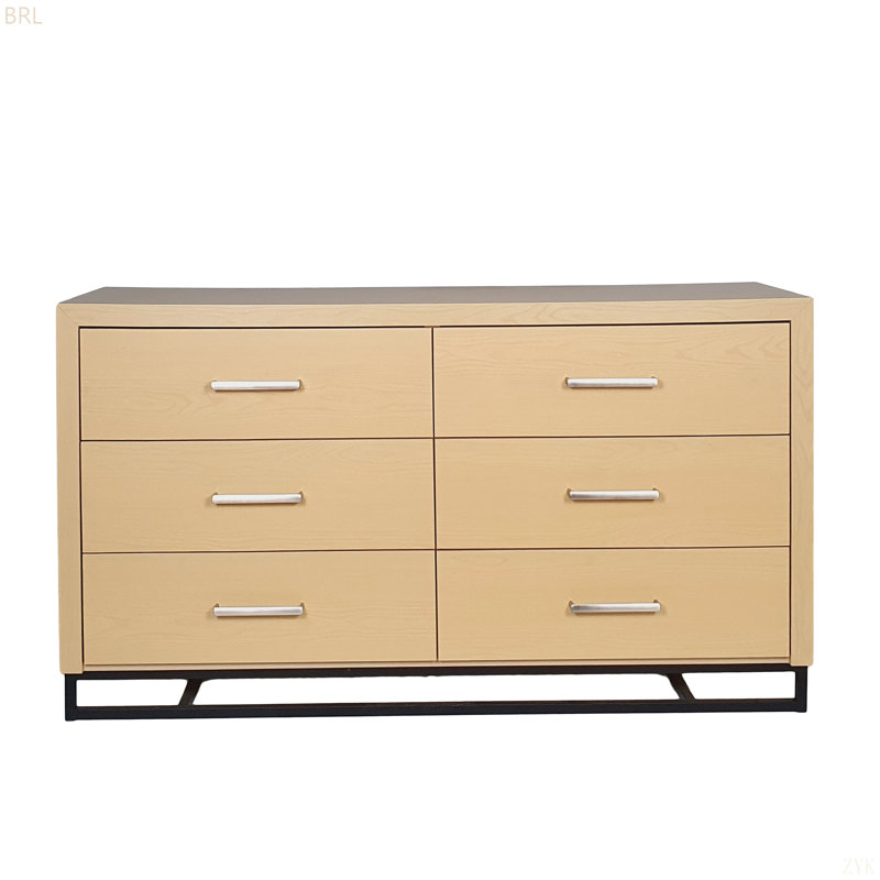 6 Commode 6 tiroirs, Naturel