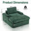 Upholstered Boneless Sleeper Sofa Bed Chaise Lounge With Cup Holders For Small Spaces-1511928792