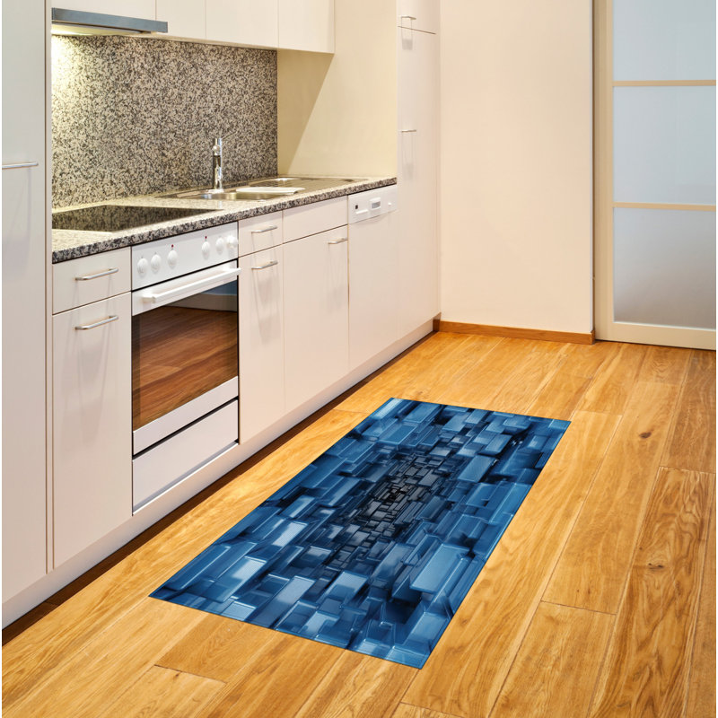 Abstract High Density Long Fiber Poly Threads Decorative Area Rug Carpet, Rectangle 2'7" x 5'
