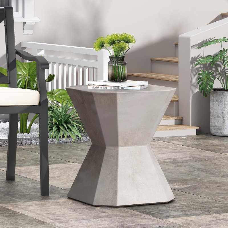 Outdoor Lightweight Concrete Side Table
