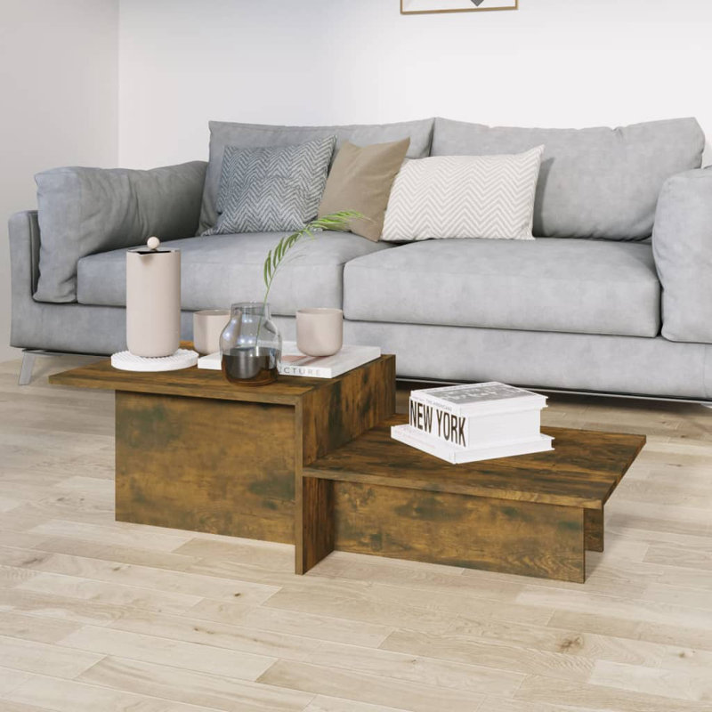 Coffee Table End Table Sofa Table Living Room Furniture Engineered Wood, Sonoma Oak, Smoked Oak