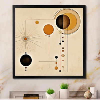 Moon Phases Midcentury Vintage Illustration - Modern Midcentury, reproduction sur toile