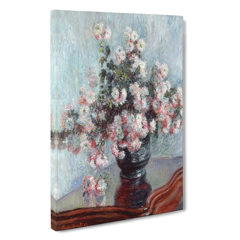 Chrysanthemums by Claude Monet - Wrapped Canvas, 76cm H x 50cm W x 3cm D