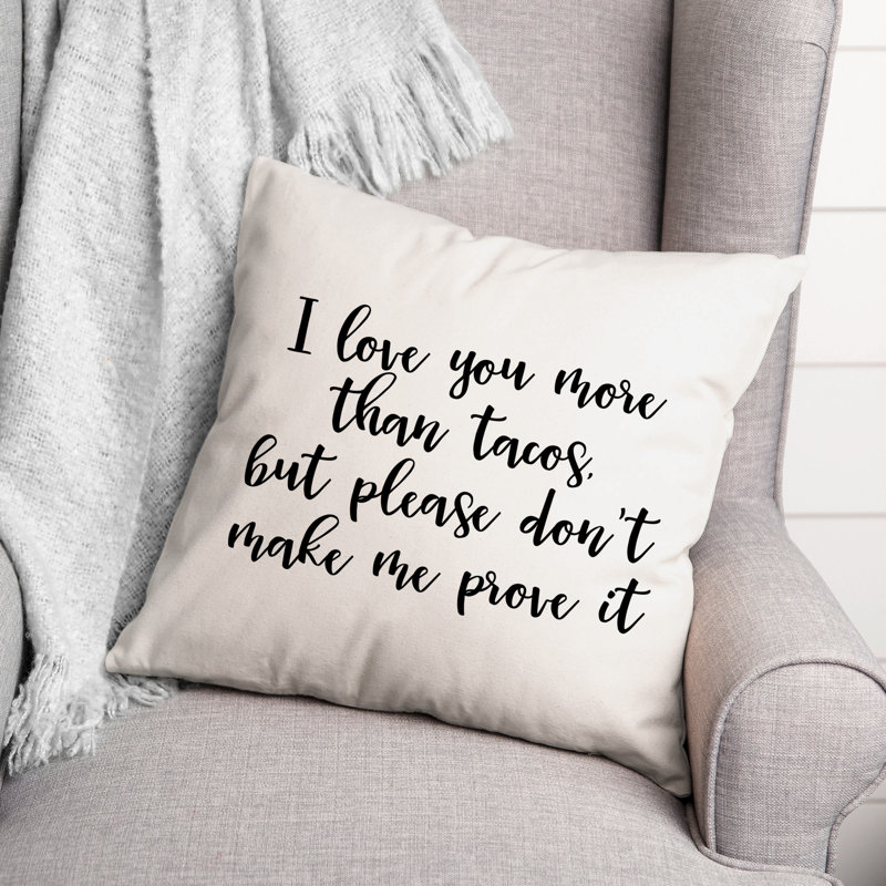 Black And White Typography Collection Square Pillow Cover & Insert