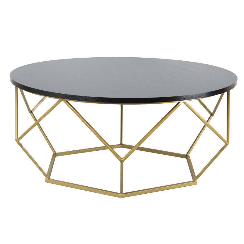 Frame Coffee Table, Black, Gold