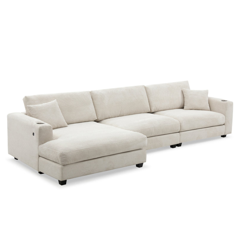 Canapé modulaire en velours côtelé Modern, Beige
