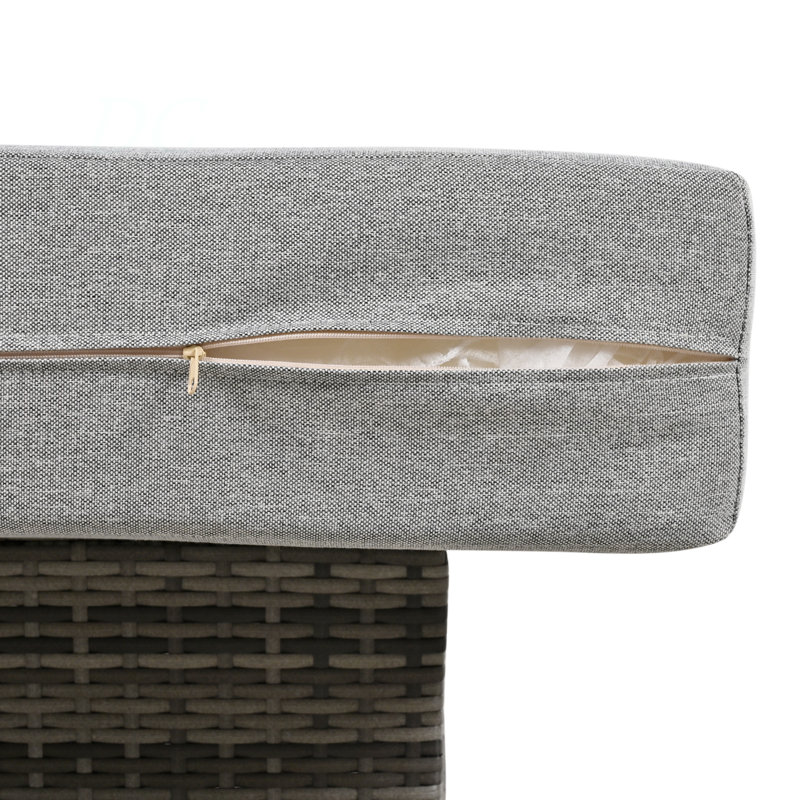 Ensemble de canapé modulaire d'extérieur en forme de U avec coussins ultra-épais de 5,9 po, canapé de conversation de patio à 5 ou 6 places toutes saisons avec structure en fer robuste, adapté à la cour, au jardin, au bord de la piscine