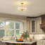 3 - Light Gold Tone Pendant