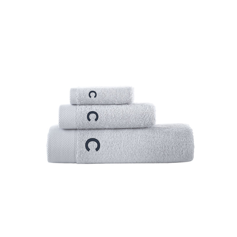 Dierks 3 pcs Towel Set, C, Silver
