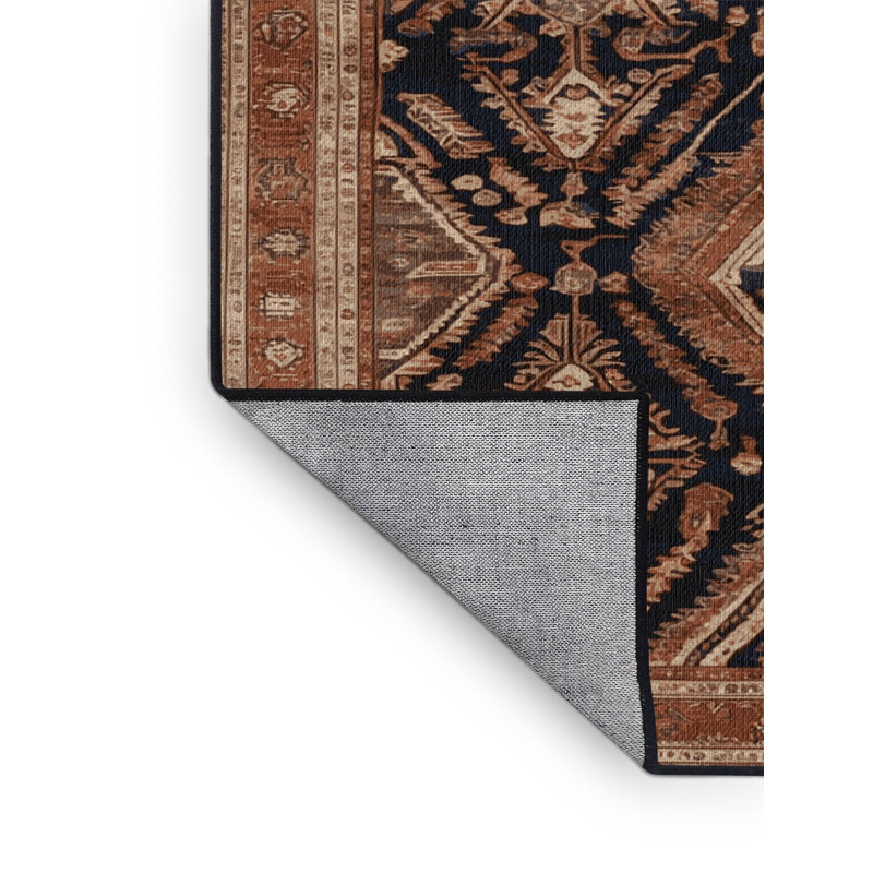 Tapis brun lavable à la machine, Carré 5 pi