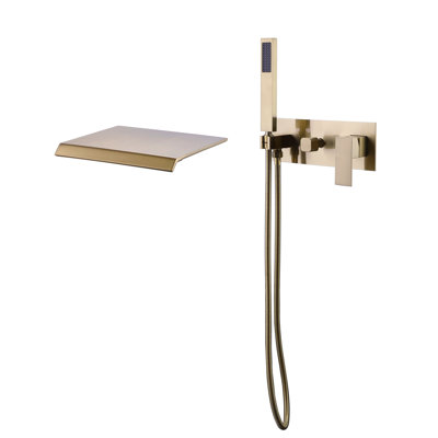 2 Handle Wall Waterfall Faucet with Diverter