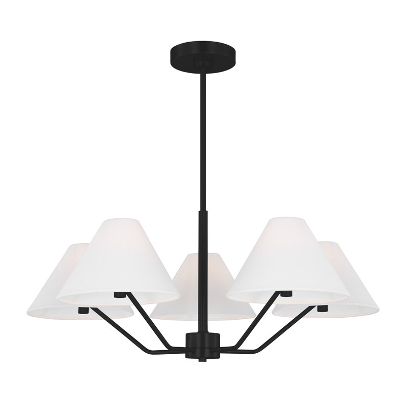 Lustre moyen 5 lumières Riésel, Nuit noire