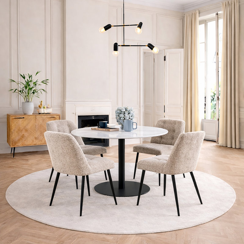 Jumaane 4 - Person Dining Set, Beige