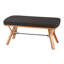 Banc Mid-Century moderne en bois naturel et tissu gris anthracite-2143876894