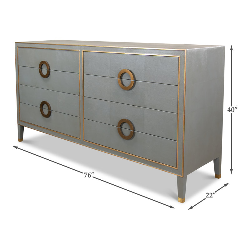 Shagreen 76'' W Sideboard, Storm Gray