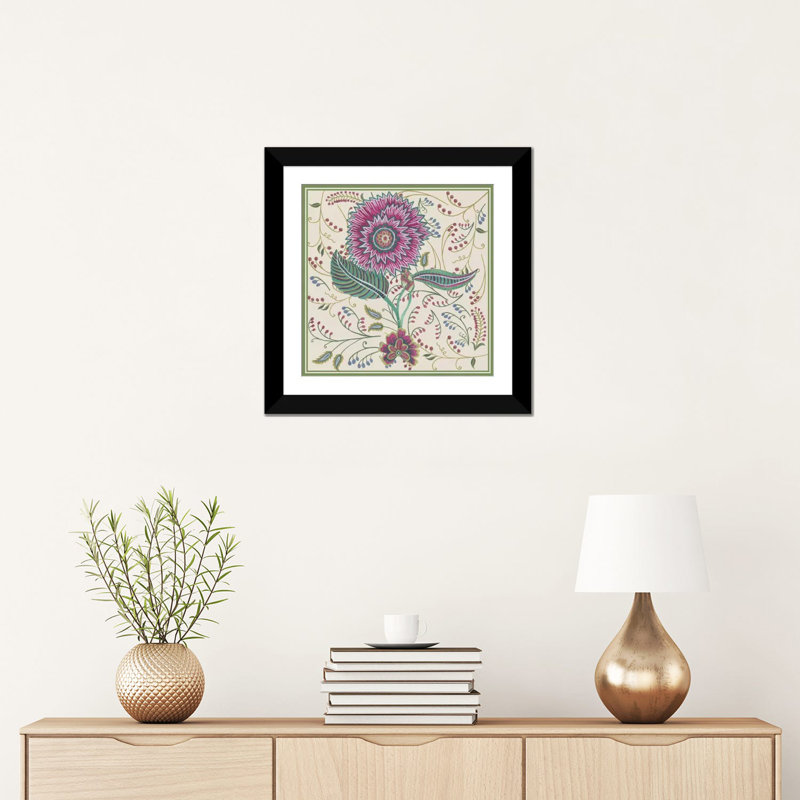 « thé composition ii », impression sur toile, H 26 po x l 26 po x P 1,5 po, Toile avec cadre noir, Blanc