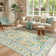 Washable Floral Area Rugs Boho Large Rugs Non-Slip for Bedroom Soft Rubber Backed Carpet