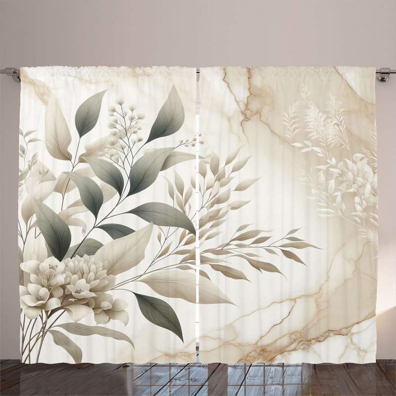 Heydi Semi Sheer Curtain Pair, 54" W x 84" L