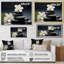 «Zen Black River Stone Blooming Magnolias», reproduction sur toile Lily-1343556951-1343556950