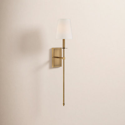 Jillian 1-Light Wallchiere in Warm Brass