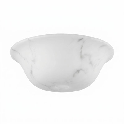 Kira Home 13" Ceiling Fan Globe Replacement Shade, Alabaster Resin Bowl