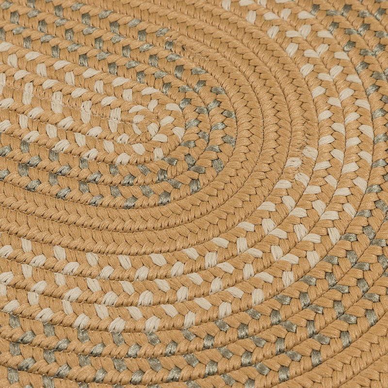 Tapis tressé doré Knudtson, Tapis de couloir 2 pi x 11 pi
