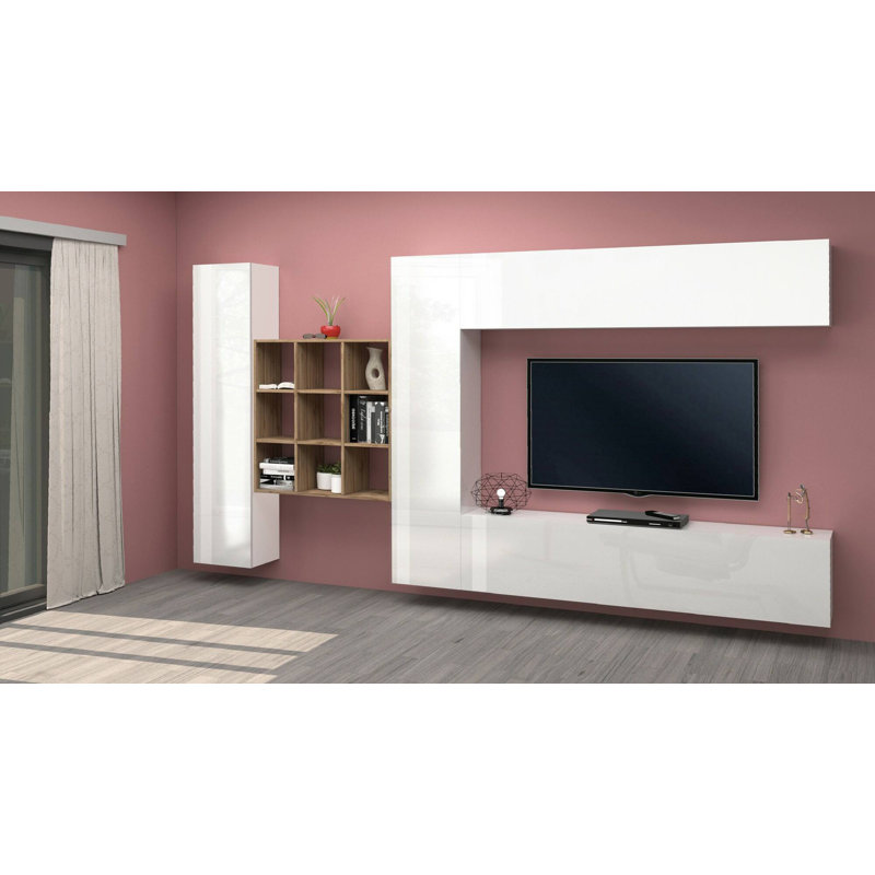 Mikenlee Rectangle Accent Cabinet, Glossy White