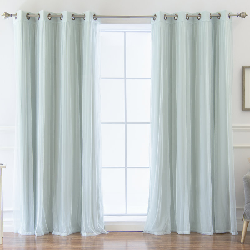 Sonja Polyester Room Darkening Sliding Panel Pair, Mint