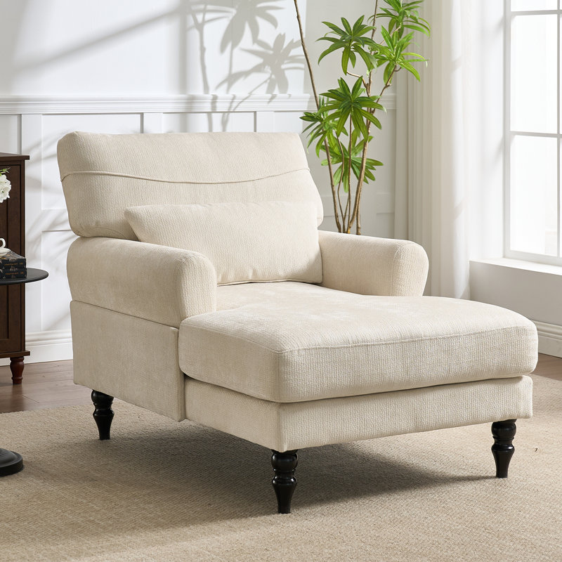 Méridienne moderne rembourrée, Beige