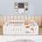 Full Wood Platform Bed With Guardrail-542431624