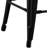 Contemporary Rustic Vintage Backless Metal Bar Stools - Kitchen Counter Seating, 24 Inch Height, Set of 2, Matte Black Finish