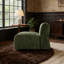 Chaise d'appoint rembourrée et confortable, fauteuil simple incurvé