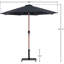 Parasol de patio en tissu / aluminium avec base Chavelle