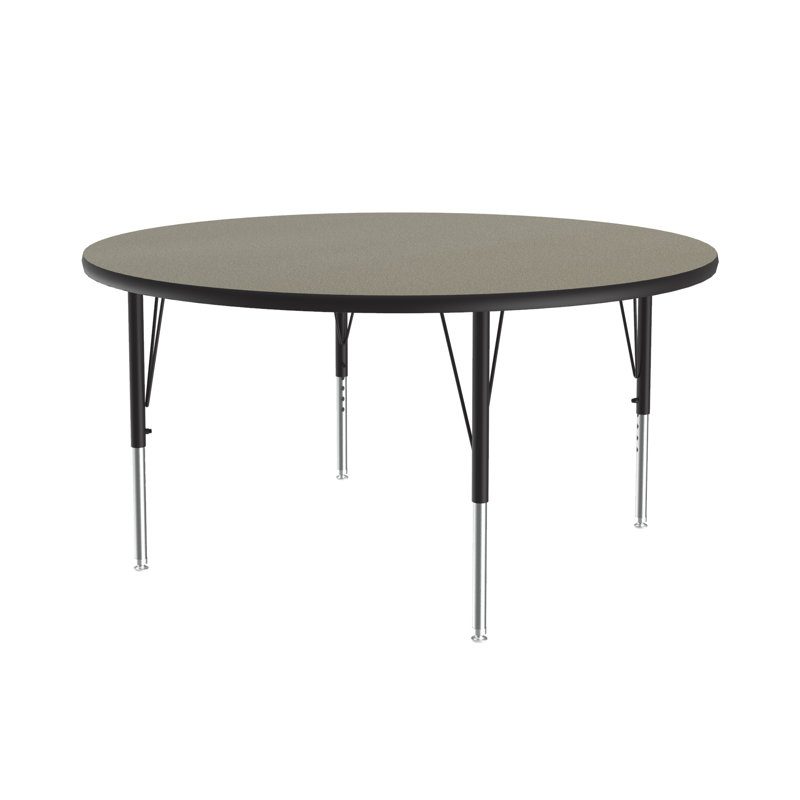 Table d'activité circulaire à hauteur ajustable, Sable Savannah, H 29 po x L 48 po x L 48 po