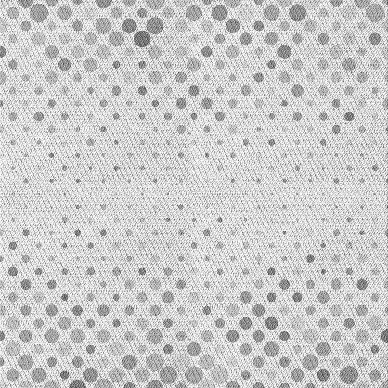 Tapis gris à pois en laine, Carré 5 pi